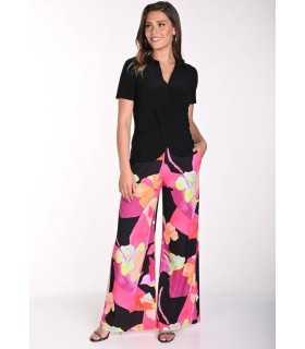 Pantalón Estampado Flores Frank Lyman Mujer