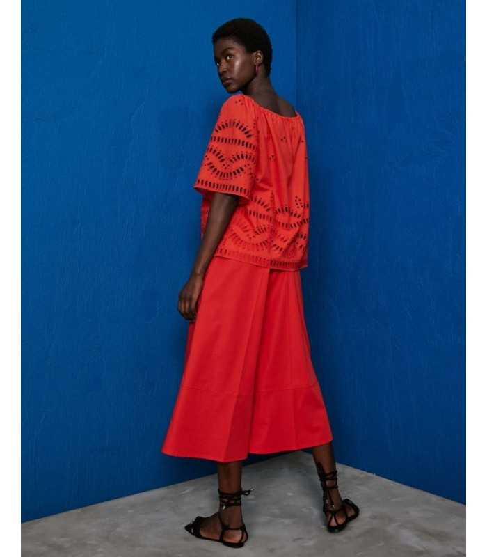 Top Rojo Troquelado Sfizio Mujer