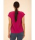 Camiseta Fucsia Tachas Anna Mora Mujer
