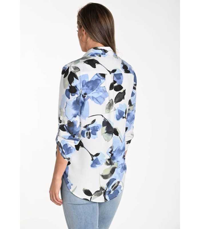 Camisa Flores Azules Frank Lyman Mujer