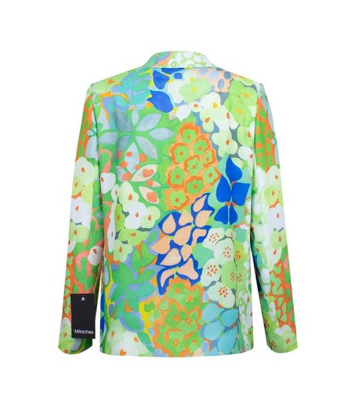Chaqueta Estampada Verdes Milaches Mujer