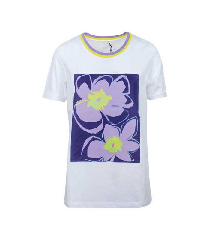 Camiseta Dibujo Flores Pisonero Mujer