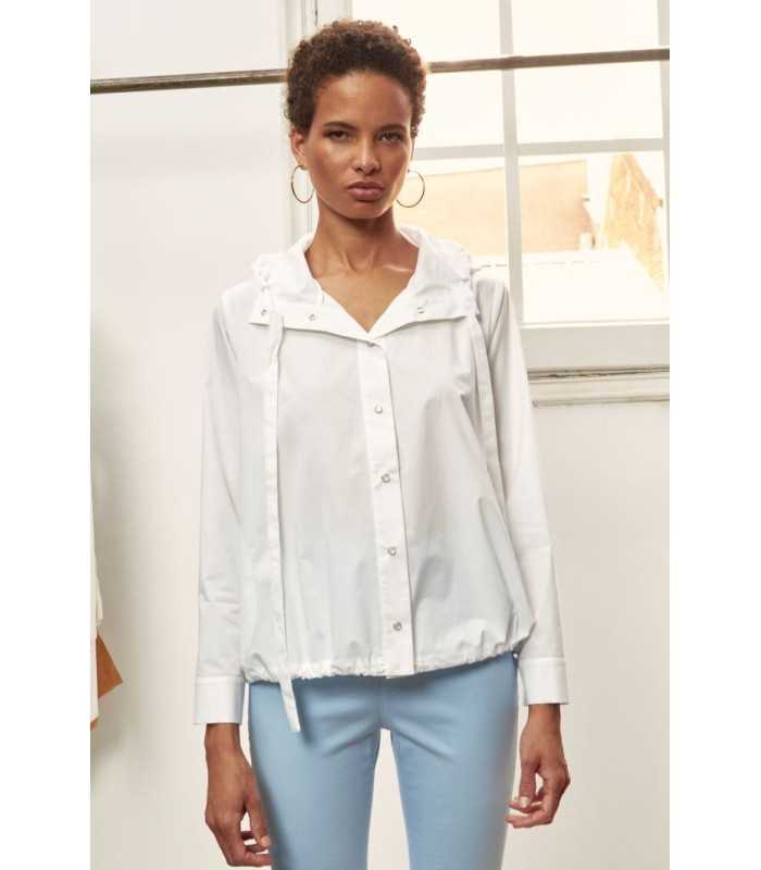 Camisa Blanca Capucha Civit Mujer