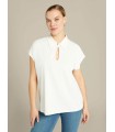 Camiseta Blanca Punto Elena Miro Mujer