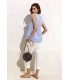 Top Algodón Azul Maria Bellentani Mujer