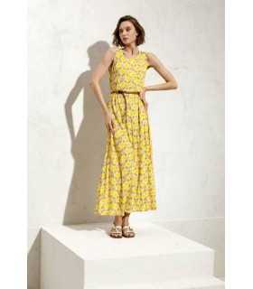 Vestido Largo Estampado Maria Bellentani Mujer