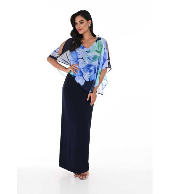 Vestido Largo Capelina Frank Lyman Mujer