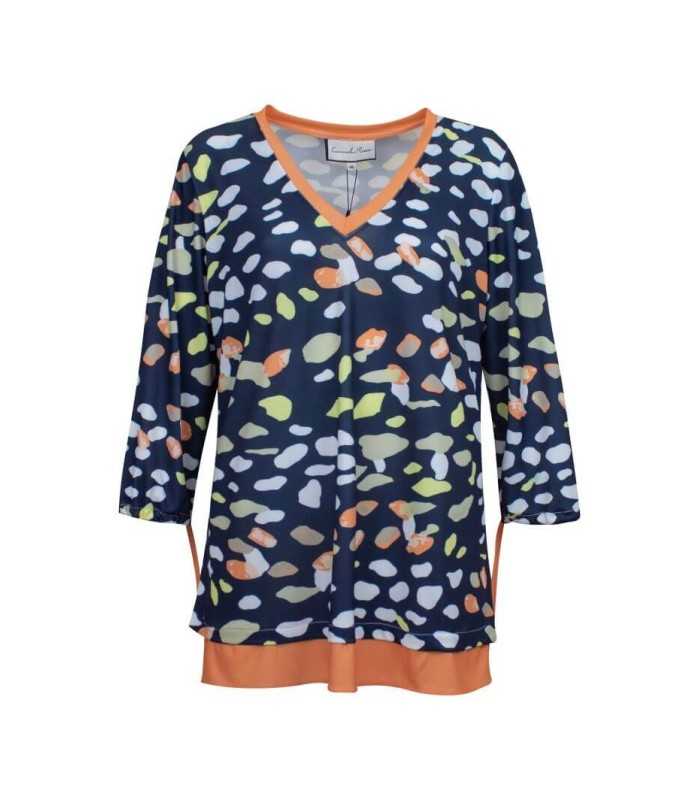 Blusón Estampado Manchas Carmela Rosso Mujer