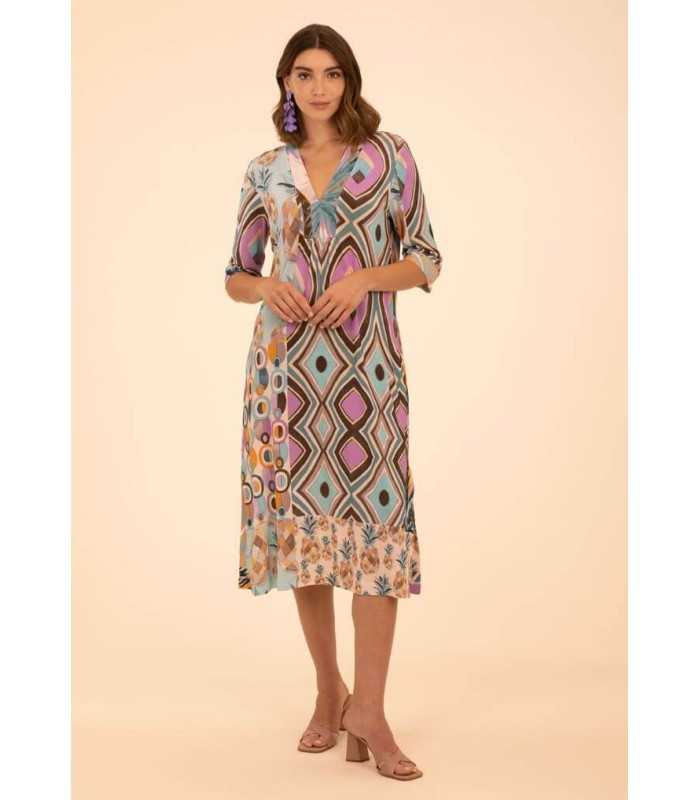 Vestido Punto Estampado Anna Mora Mujer