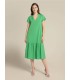 Vestido Popelina Verde Elena Miro Mujer