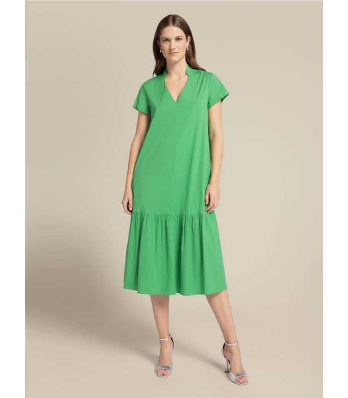 Vestido Popelina Verde Elena Miro Mujer