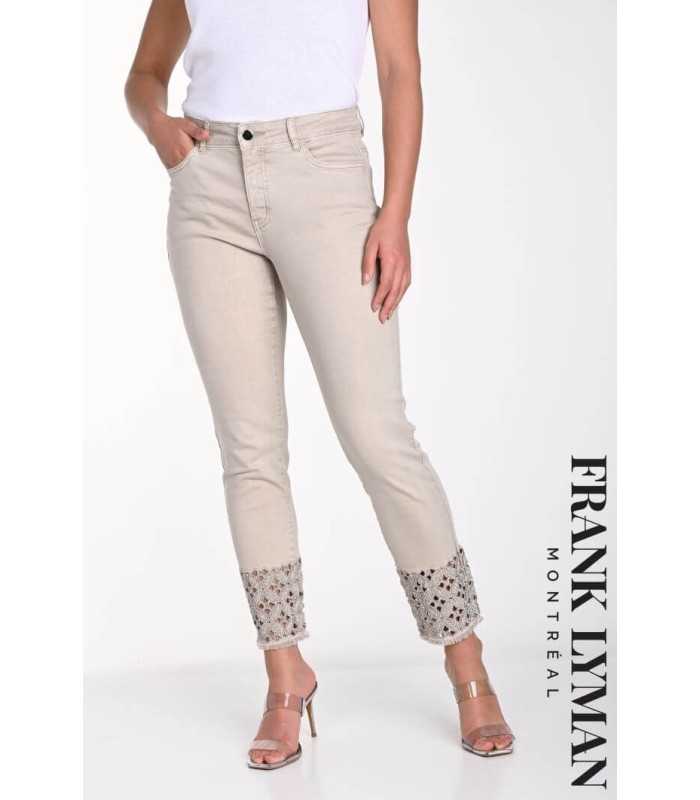 Pantalón Beige Vaquero Frank Lyman Mujer