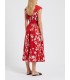 Vestido Rojo Flores Marella Mujer
