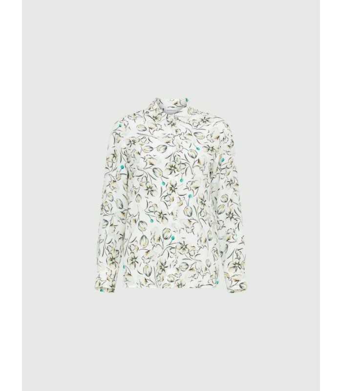 Camisa Seda Estampado Hojas Marella Mujer