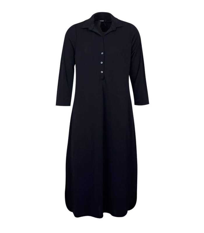 Vestido Negro Punto Trovels Mujer