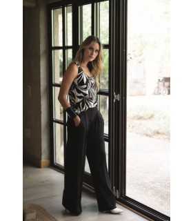 Top Crudo Negro Trovels Mujer