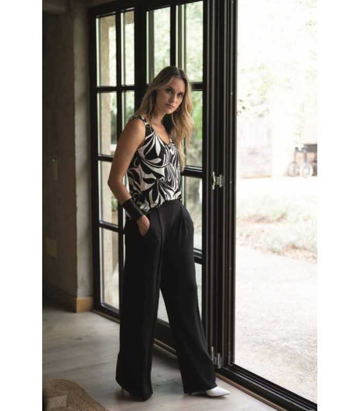 Top Crudo Negro Trovels Mujer