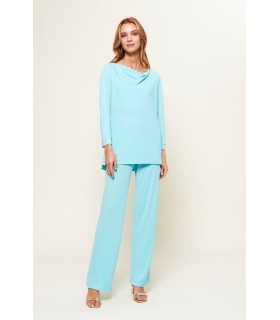 Pantalón Azul Claro Luis Civit Mujer