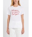 Camiseta Blanca Palabras Marella Mujer