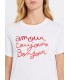 Camiseta Blanca Palabras Marella Mujer