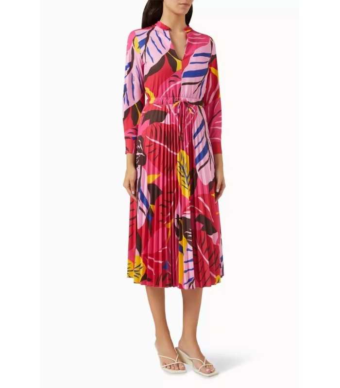 Vestido Plisado Multicolor Marella Mujer