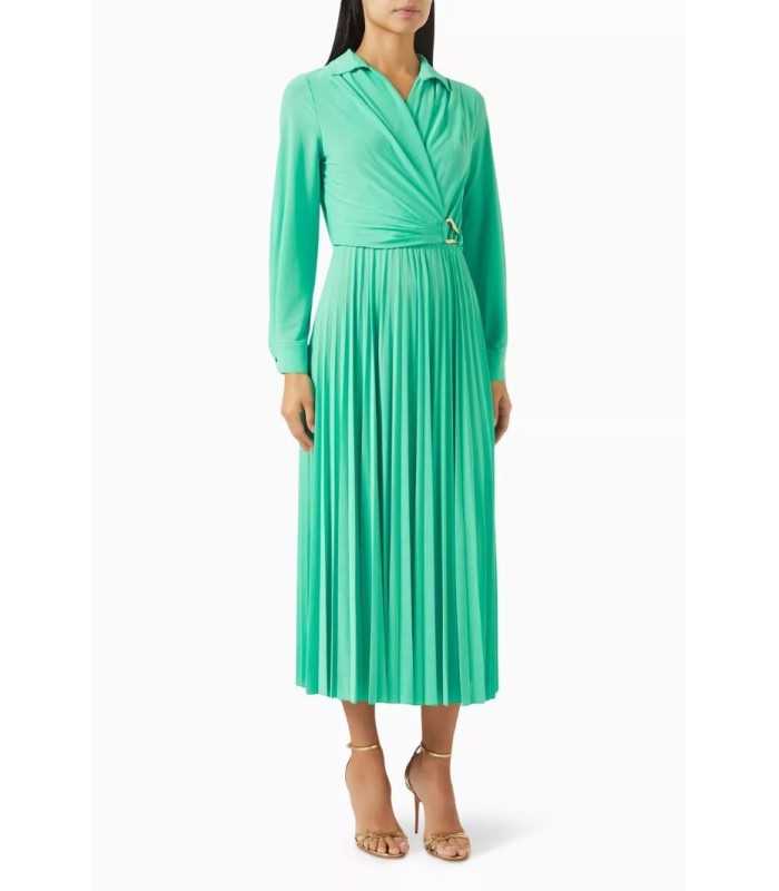 Vestido Plisado Verde Marella Mujer