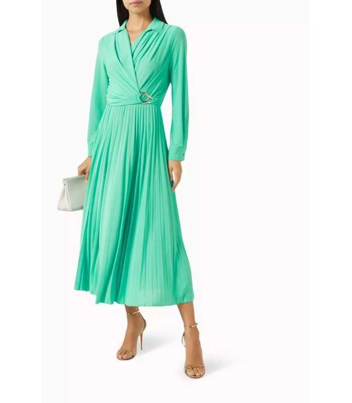 Vestido Plisado Verde Marella Mujer