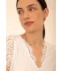 Top Blanco Encaje Anna Mora Mujer