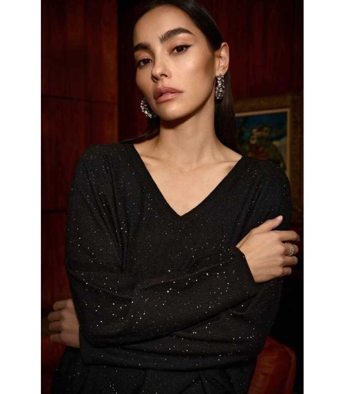 Top Negro Lentejuelas Joseph Ribkoff Mujer