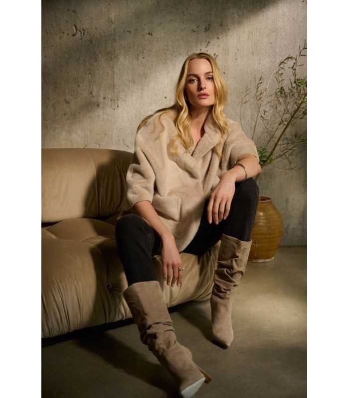 Chaqueta Piel Beige Joseph Ribkoff Mujer