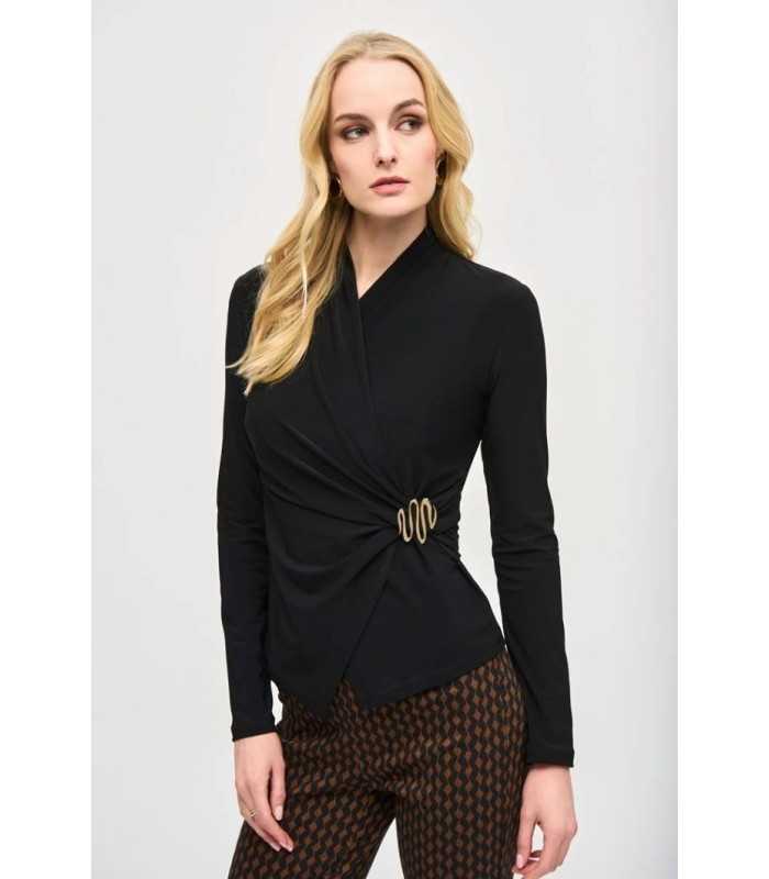 Top Negro Cruzado Joseph Ribkoff Mujer