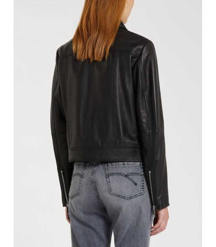 Chaqueta Piel Negra Marella Mujer