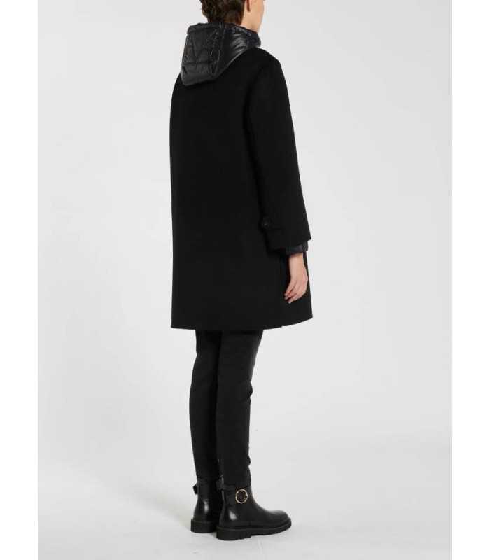 Abrigo Recto Negro Marella Mujer