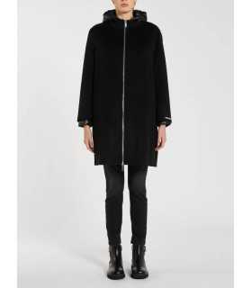 Abrigo Recto Negro Marella Mujer