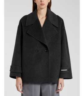 Chaquetón Negro Lana Marella Mujer