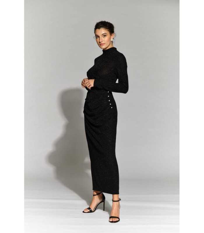 Vestido Negro Brillo Moskada Mujer