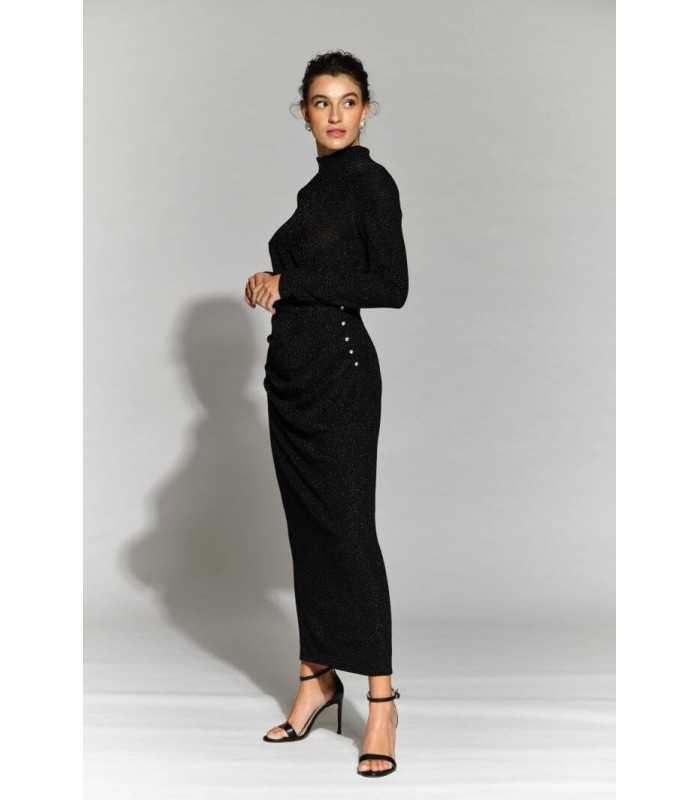 Vestido Negro Brillo Moskada Mujer