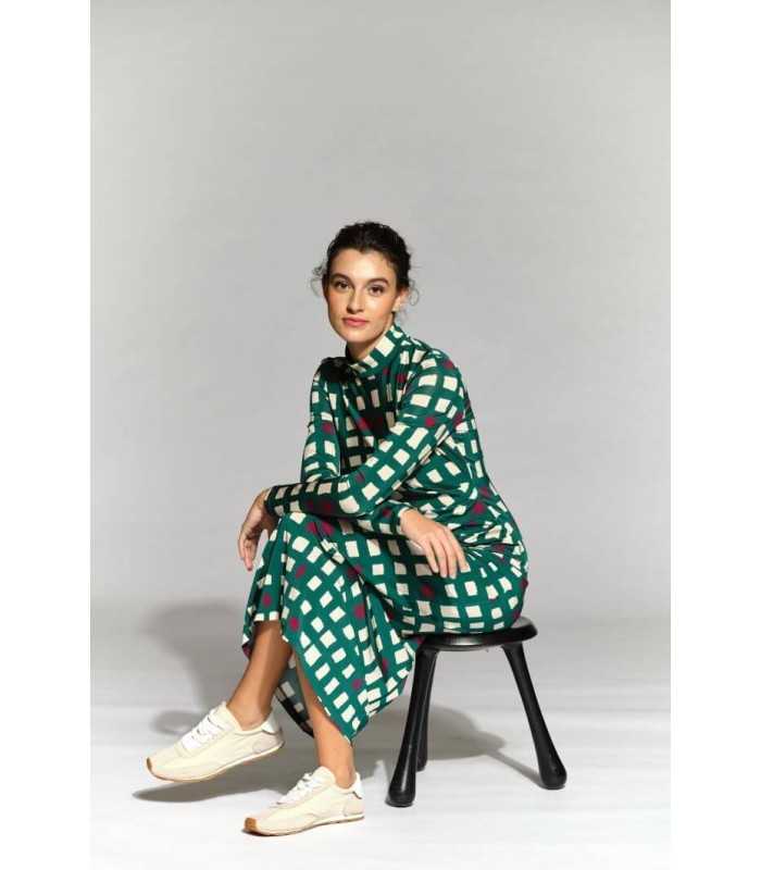 Vestido Estampado Verde Moskada Mujer