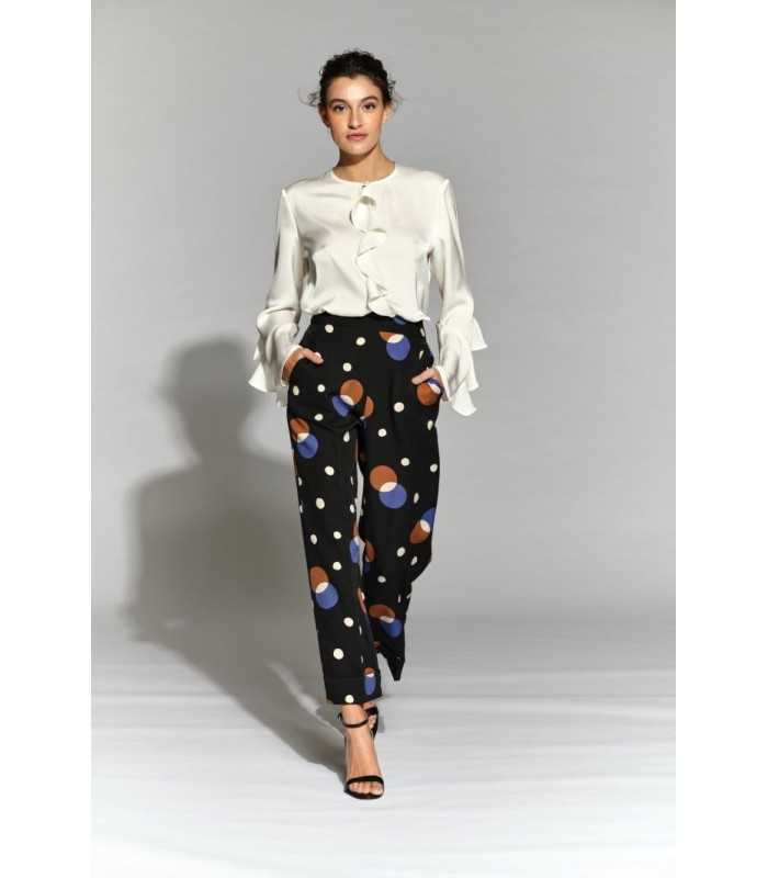 Pantalón Estampado Círculos Moskada Mujer