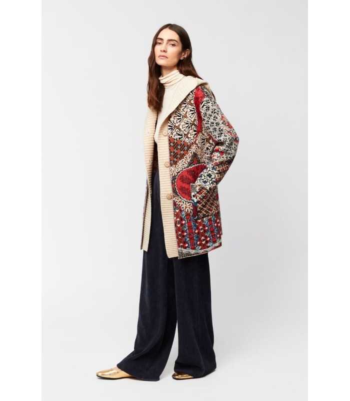 Chaqueta Punto Estampada Aldo Martins Mujer