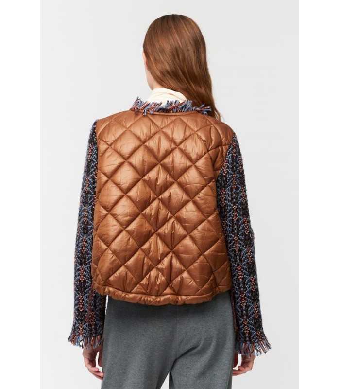 Chaqueta Combinada Estampada Aldo Martins Mujer