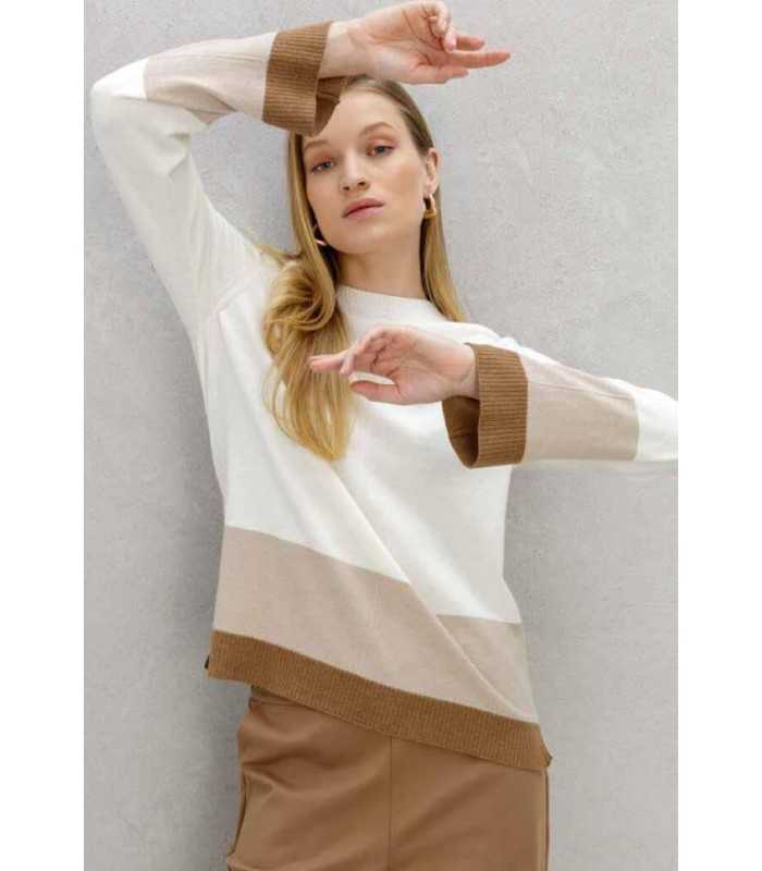 Suéter Marino Tricolor Maria Bellentani Mujer