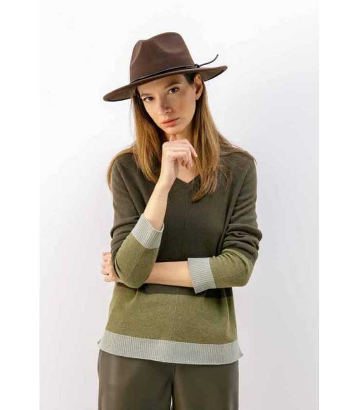 Suéter Tonos Verdes Maria Bellentani Mujer