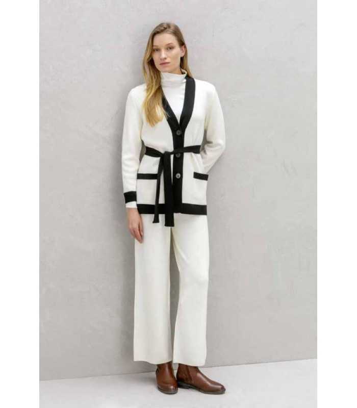 Pantalón Punto Caqui Maria Bellentani Mujer