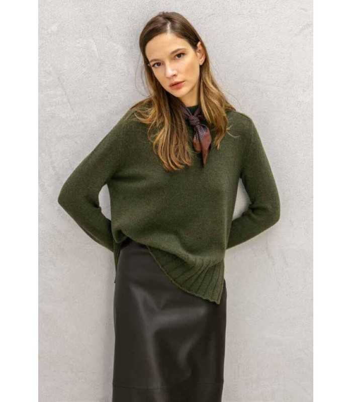 Suéter Lana Camel Maria Bellentani Mujer