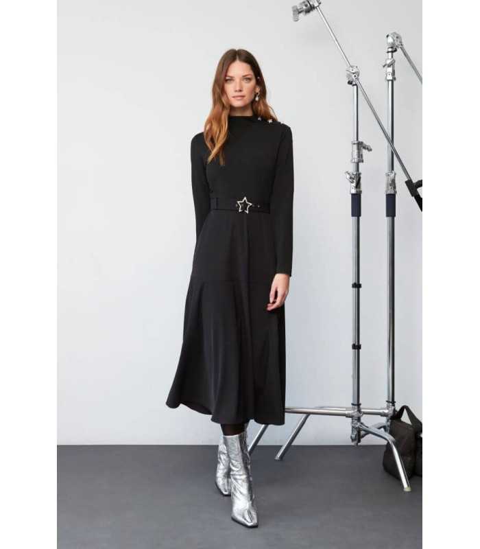 Vestido Punto Negro Civit Mujer