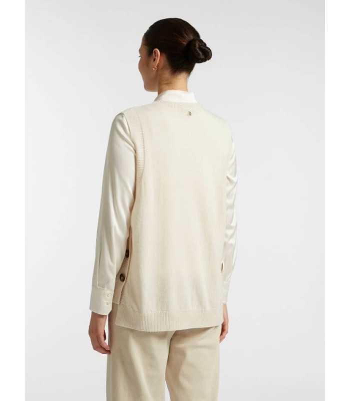 Chaleco Lana Crudo Elena Miro Mujer