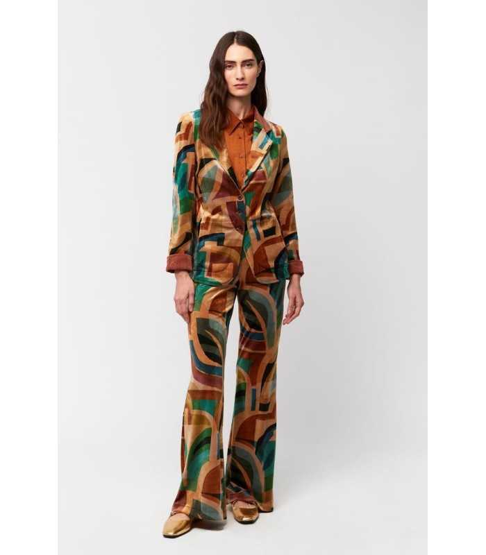 Chaqueta Terciopelo Estampada Aldo Martins Mujer