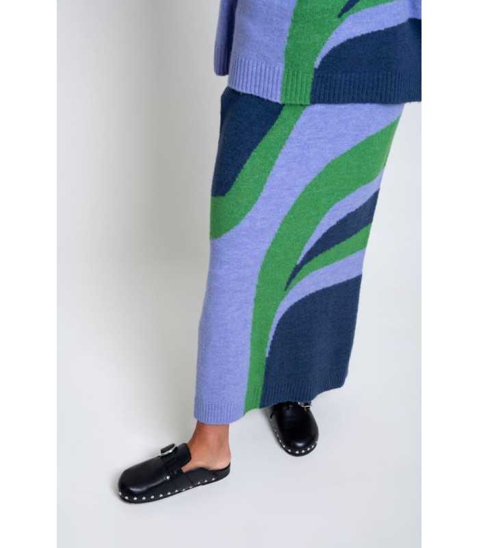 Falda Punto Azules Pisonero Mujer