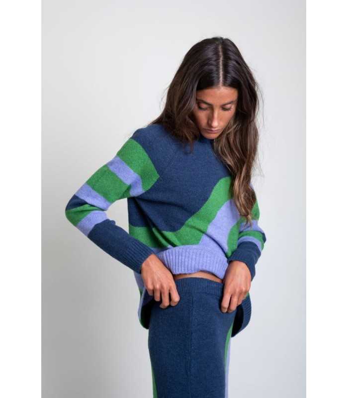 Falda Punto Azules Pisonero Mujer